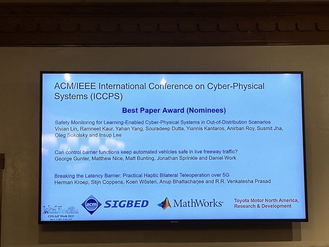 Photo_Best Paper ICCPS 2025